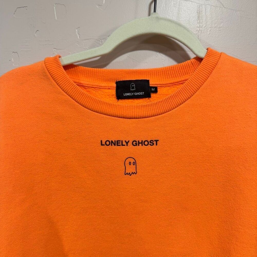 LONELY GHOST Orange Crewneck Sweatshirt - Picture 2 of 5